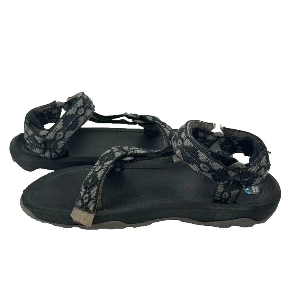 Teva Hurricane Sandals Kids 5 XLT 2 Sport Black Geometric Hook And Loop Outdoor